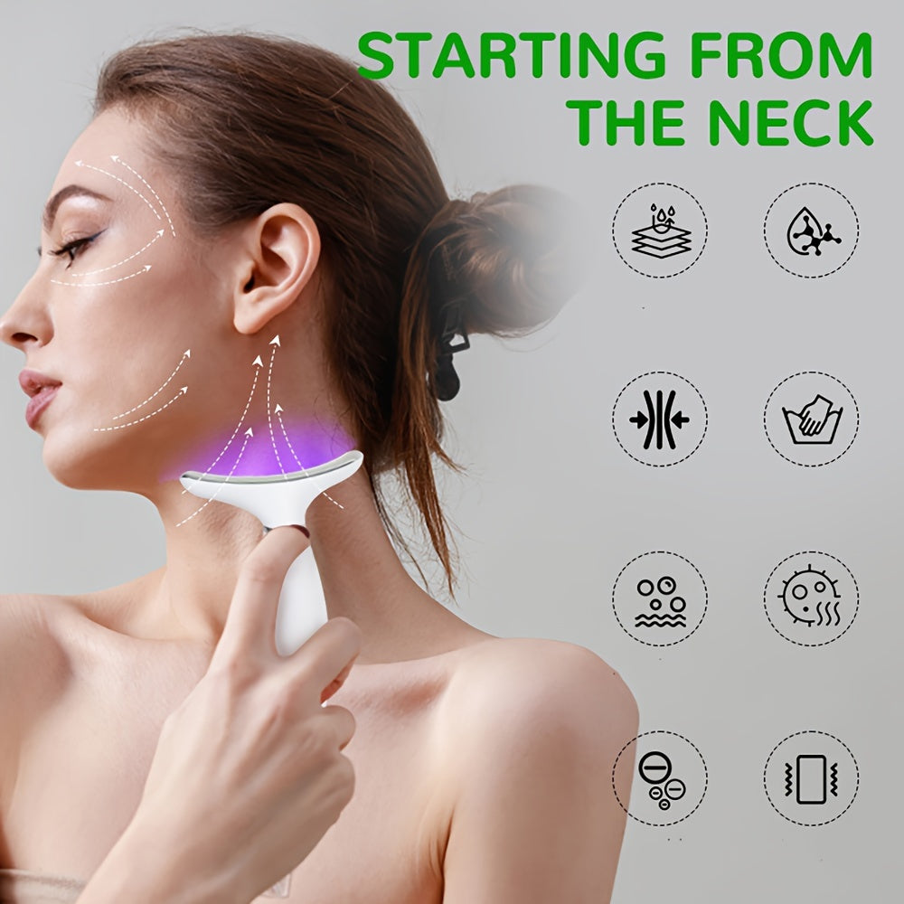 7-Mode LED Neck & Face Lift Massager – Skin Tightening & Anti-Aging Beauty Device
