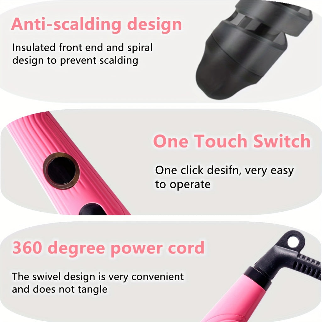 US PLUG Hair Curler Spiral Curling Wand Professional Hair Roller, Ideal Holiday Present for Women And Girls