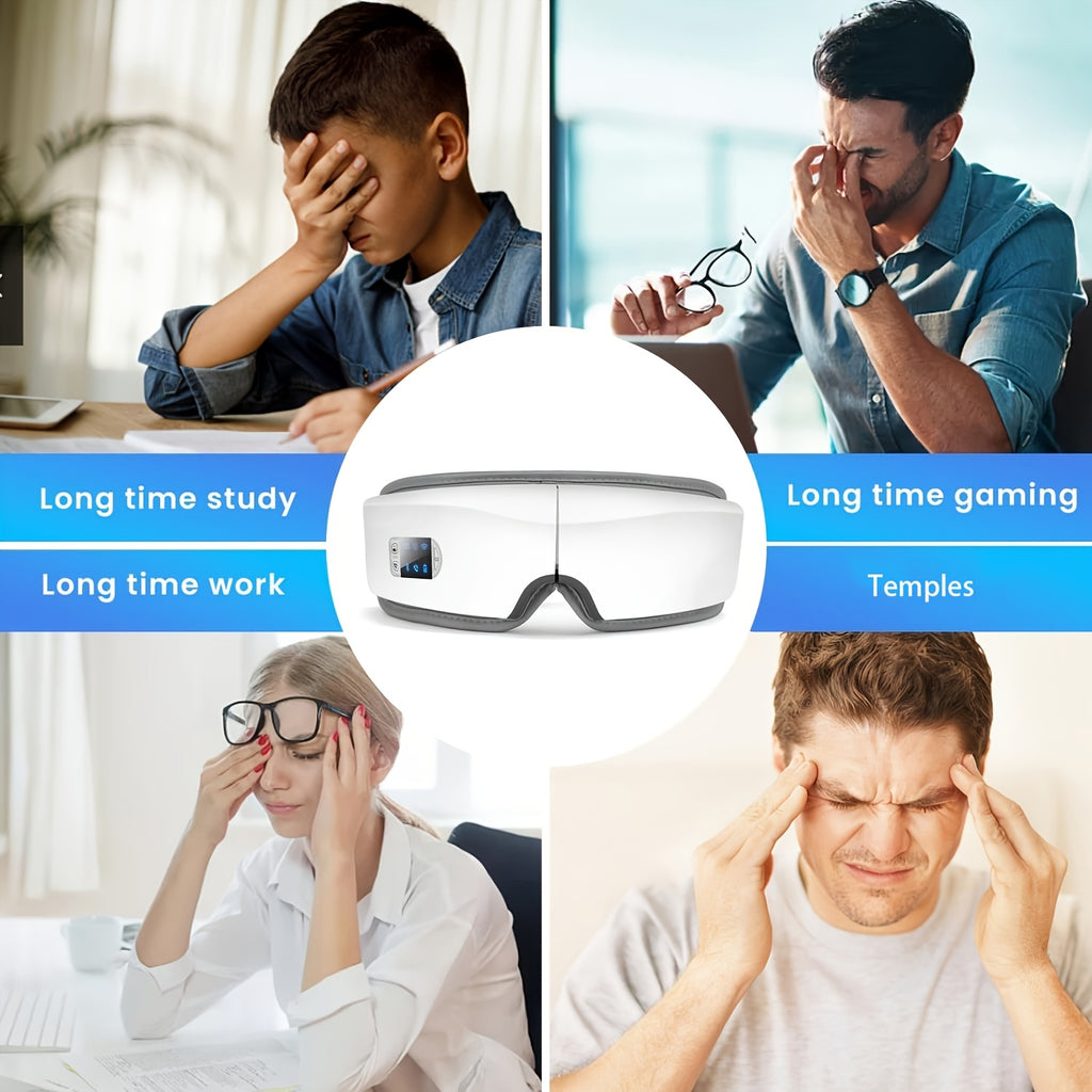 “4D Intelligent Eye Massager - Portable, Pneumatic & Vibration Massage…”